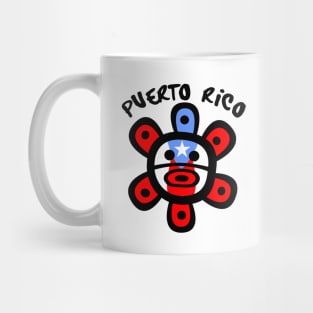 Puerto Rico Taino Sun Boricua Flag Mug